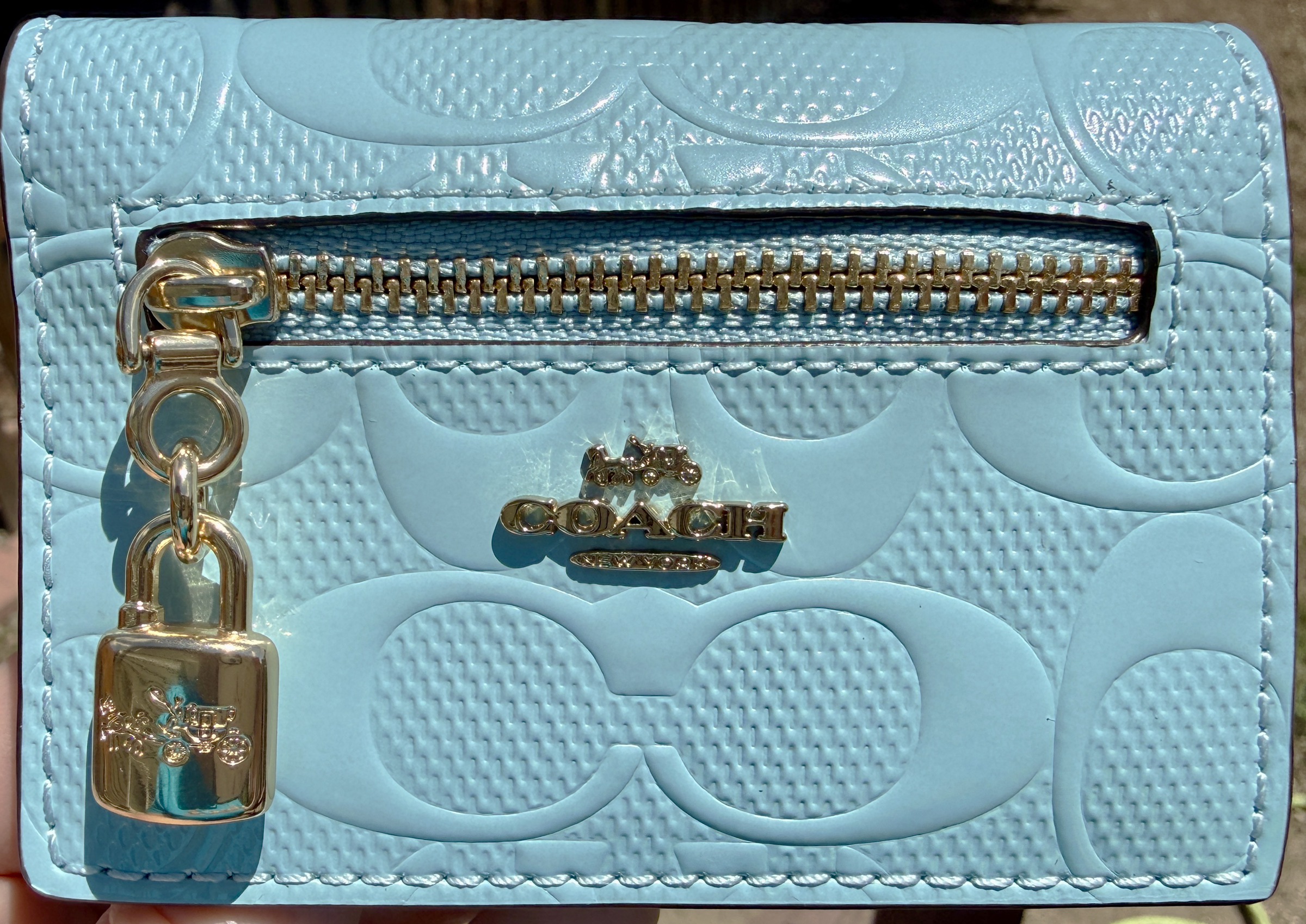 Card Case With Charms In Signature Canvas | COACH®