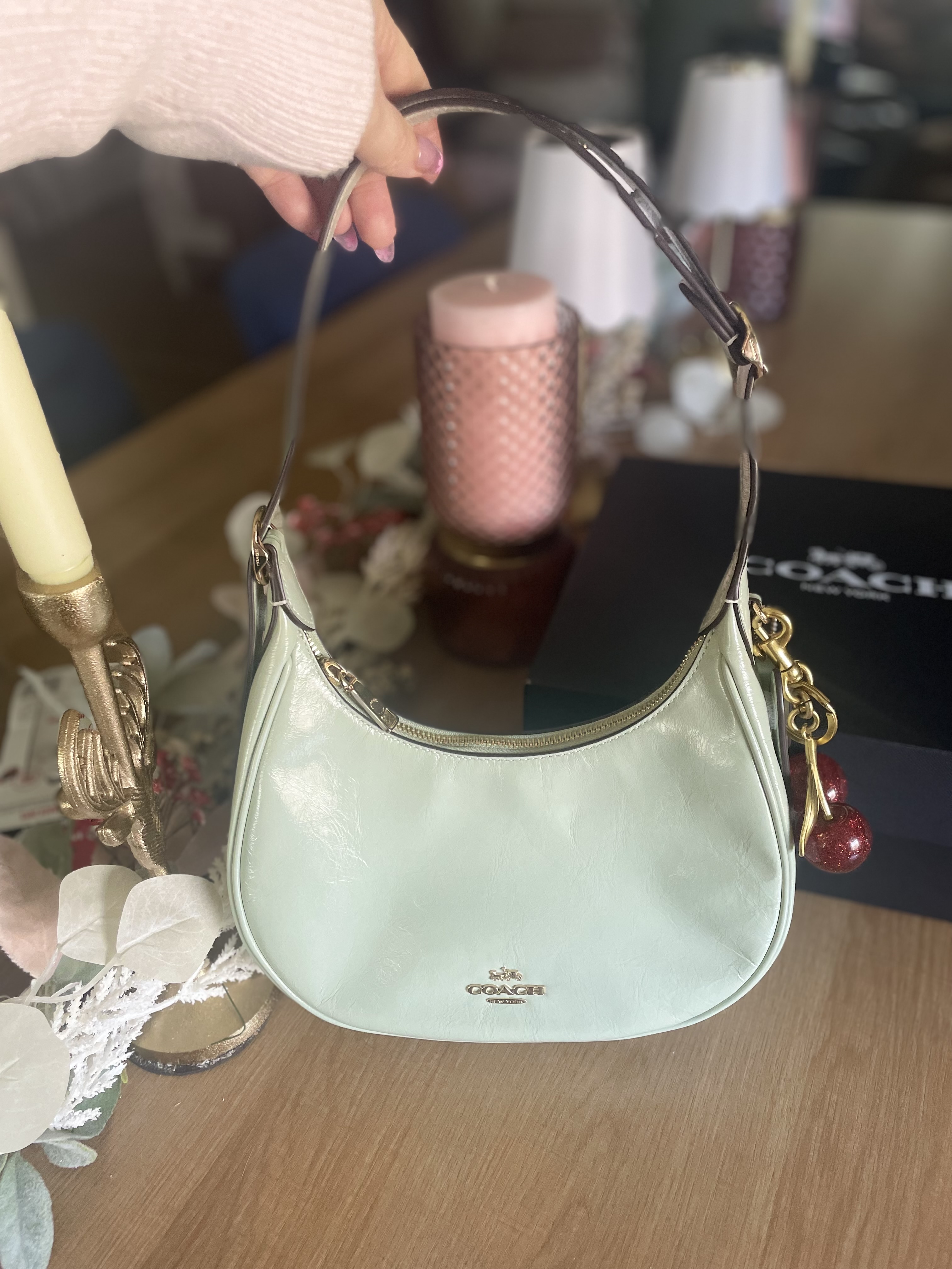 Emily Shoulder Bag In Signature Jacquard With Floral Embroidery