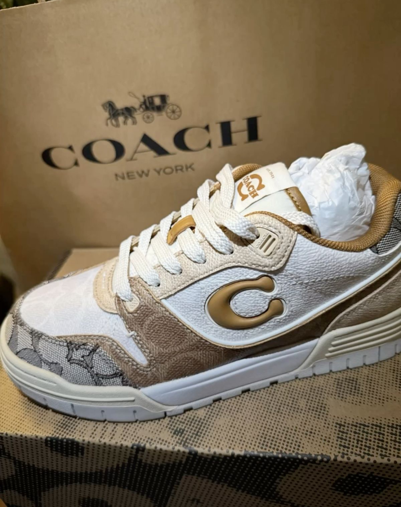 ★Coach★ Soho Sneakers in Loved Leather CAG01 WHT COACH® | Soho Sneaker In Loved Leather