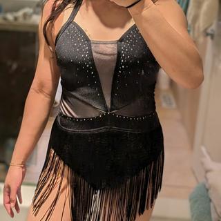 Shiny Spandex Halter Fringe Dress | Balera Shiny Spandex Halter Fringe Dress | Balera