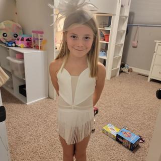 Shiny Spandex Halter Fringe Dress | Balera