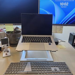 Staples TECH 11.2 x 10.2 Aluminum Laptop Stand, Silver