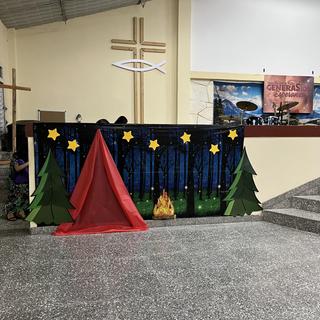 Camping theme backdrop