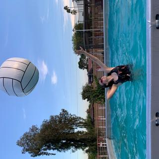 In the pool