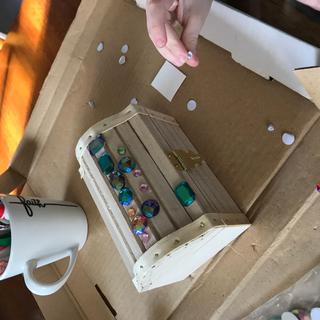 The treasure chest we decorated