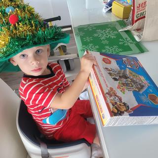 He wont take this hat off! He loves it that much!