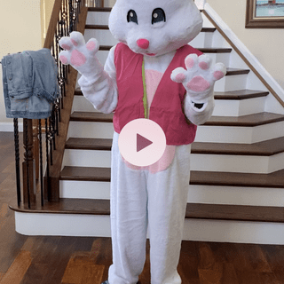 A girl from our community (5&rsquo;8&rsquo;&rsquo;) volunteered to be the bunny. Fits her perfectly!