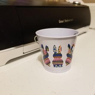 Easter bucket next to my CRICUT for reference
