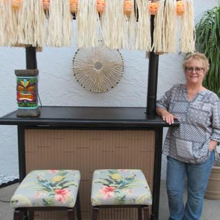 We love our re-vamped Tiki Hut bar with the Tiki Hut lights.