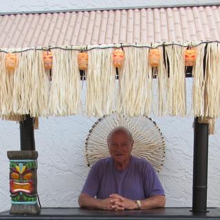 The string of Tiki Hut lights added pizazz to the bar.