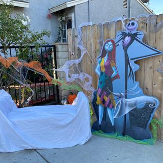 Jack and sally cardboard characters