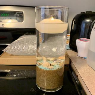 Vase with candle