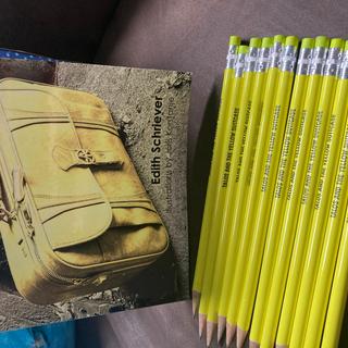The pencils in front of my book
