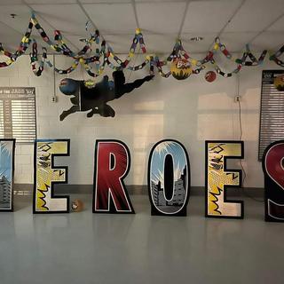 Flying superhero