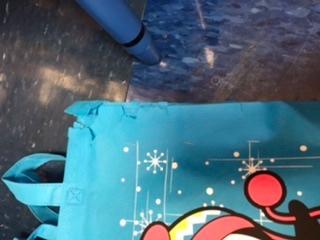One of the damaged totes