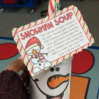Snowman soup