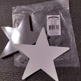 Small stars (5") were not silver on both sides.