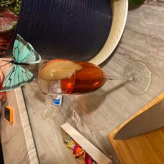Plum wine and a butterfly.