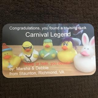 Tags for cruise duckies