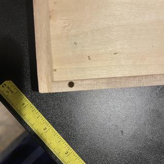 This hole is so close to the edge that park of the wall is weak.