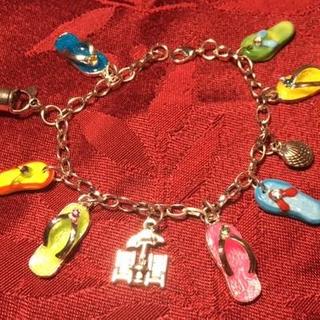 charm bracelet flip flops