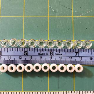 White beads from Oriental Trading, clear beads from other vendor.