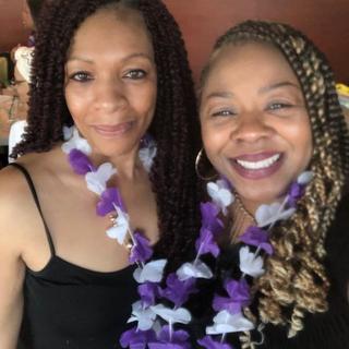Purple Leis were cute & colorful