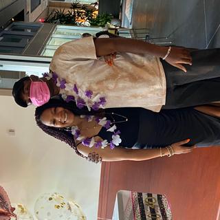 Purple leis