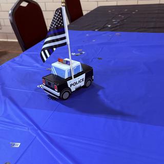 Police car center pieces