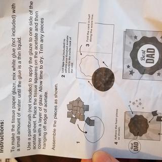 Glue mixture and brush not included.