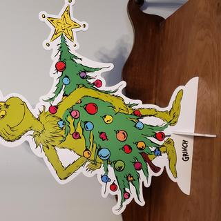 The Grinch silhouette is very colorful & just the right height, looks great!