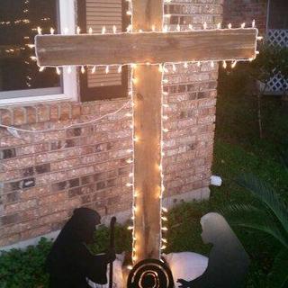 Cross and Silohuette Nativity