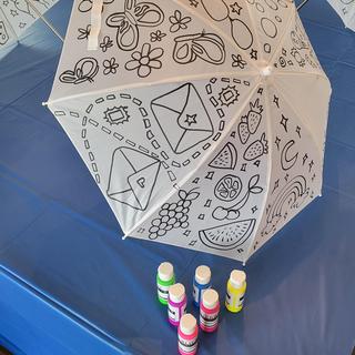 Black acrylic paint design outside