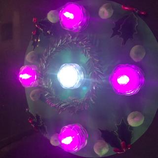 Homemade Advent wreath, easy for children to light
