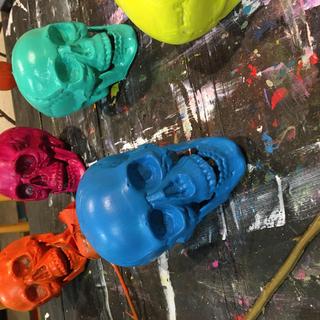 Painted skulls for my candelabra!
