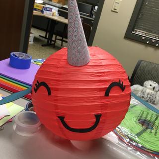 I made t he lanterns into sea creatures for our summer reading program.