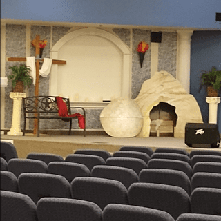Set up at church