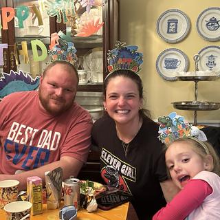 Birthday Girl with decor and headbands
