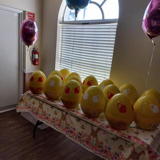 Easter yellow  eggs