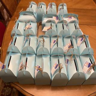 All favor boxes filled and ready to go!