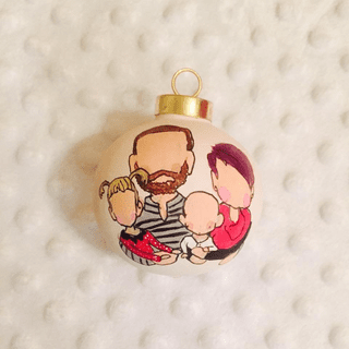 Little Fam portrait on these awesome ornaments!