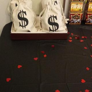 everybody loved these favor bags. I set them up on the table for guests to take home.