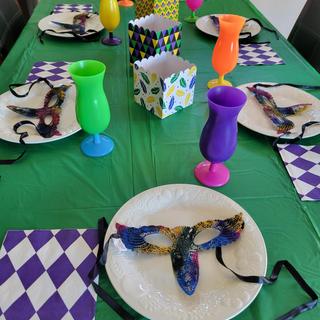 Mardi Gras Table Setting