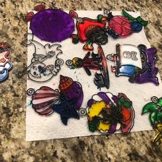Painted sun catchers 
