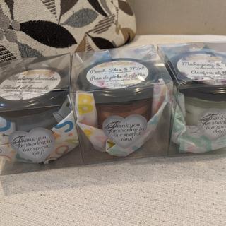 Baby shower candle favors