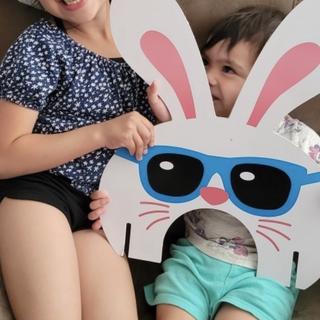Ana and Evee after playing with it all morning after receiving it