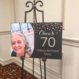 For my birthday welcome sign & decor