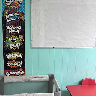 Put it next to the bulletin board!