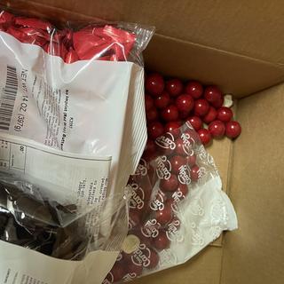 Busted bag of gum balls.