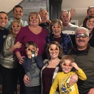 Last year - Reindeer Glasses